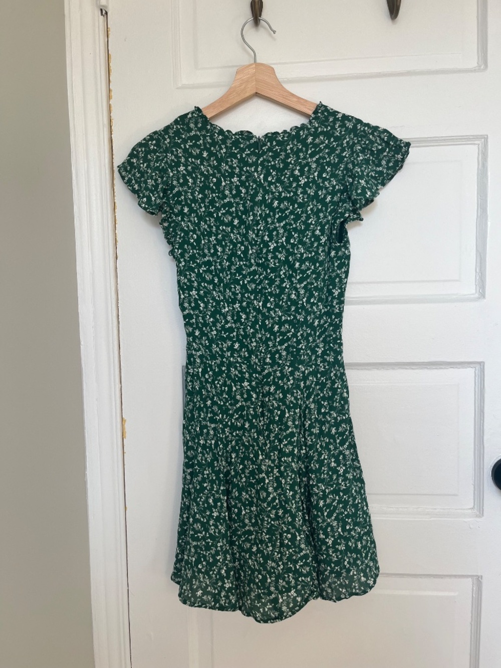 Reformation Byron Dress Parsley Green Floral Mini Dress – Size 2 - Picture 4 of 4
